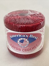 America  s Best Rayon Crochet Thread 100 Yds 95 "Sultan Red"