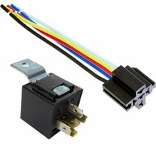 12V 30 40 SPDT Bosch Style Automotive Relays & 5 Wire Socket Harness (1/Pack)