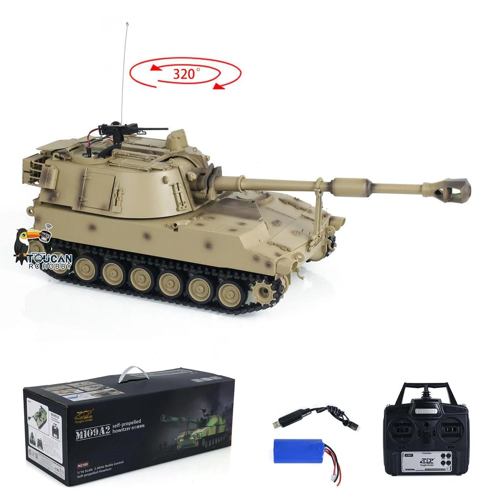 M109A2 Self-propelled Howitzer 1/16 RC Tank Tracked Wireless Electric Toys - Image 3 of 4