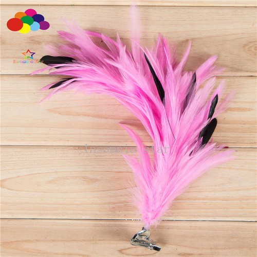 New Woman Girls Chicken Feather Flower Hairpins Bridal Banquet Head Hair Clips - Picture 4 of 20