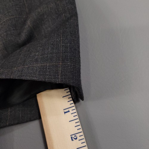 Jos A Bank Suit Mens 41L Gray Plaid Wool Cashmere 2pc Blazer Pants 35X33 - Picture 13 of 24