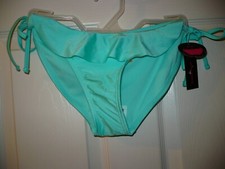 Traje de baño para mujer No Boundaries juniors parte inferior mediana (7-9) aguamarina con volantes como nuevo