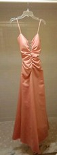 Peach Gown Rhinestone & Mesh Chiffon S Masquerade ~ Going Out Of Business Sale