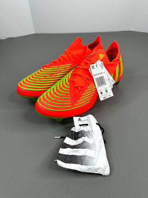 Adidas Predator Edge.1 SG Solar Red Soccer Shoes Mens Size 8