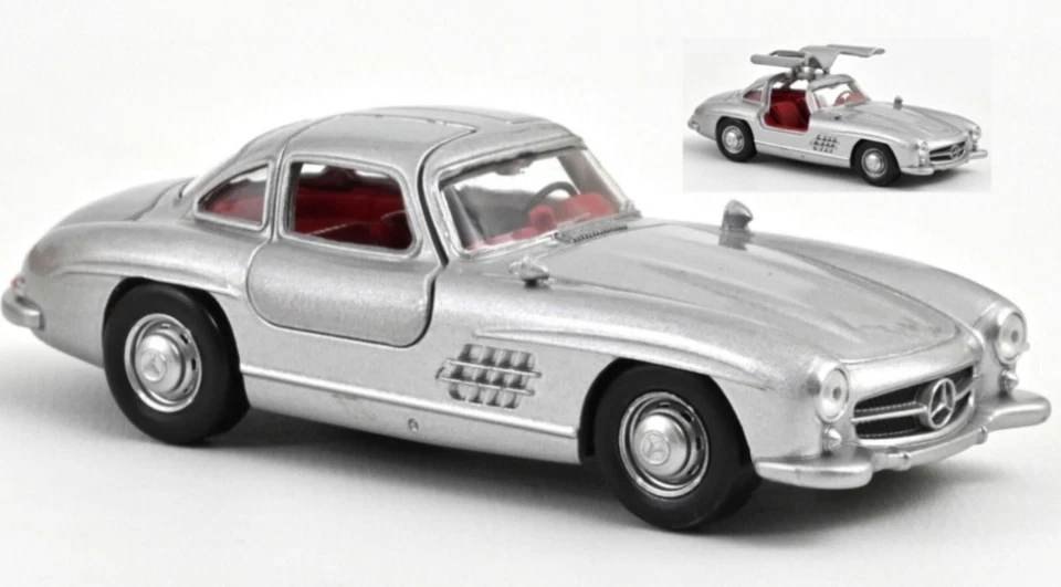 Mercedes 300SL 1954 Gullwing Grey Metallic Norev 351197 Die Cast 1/43 - Immagine 2 di 4