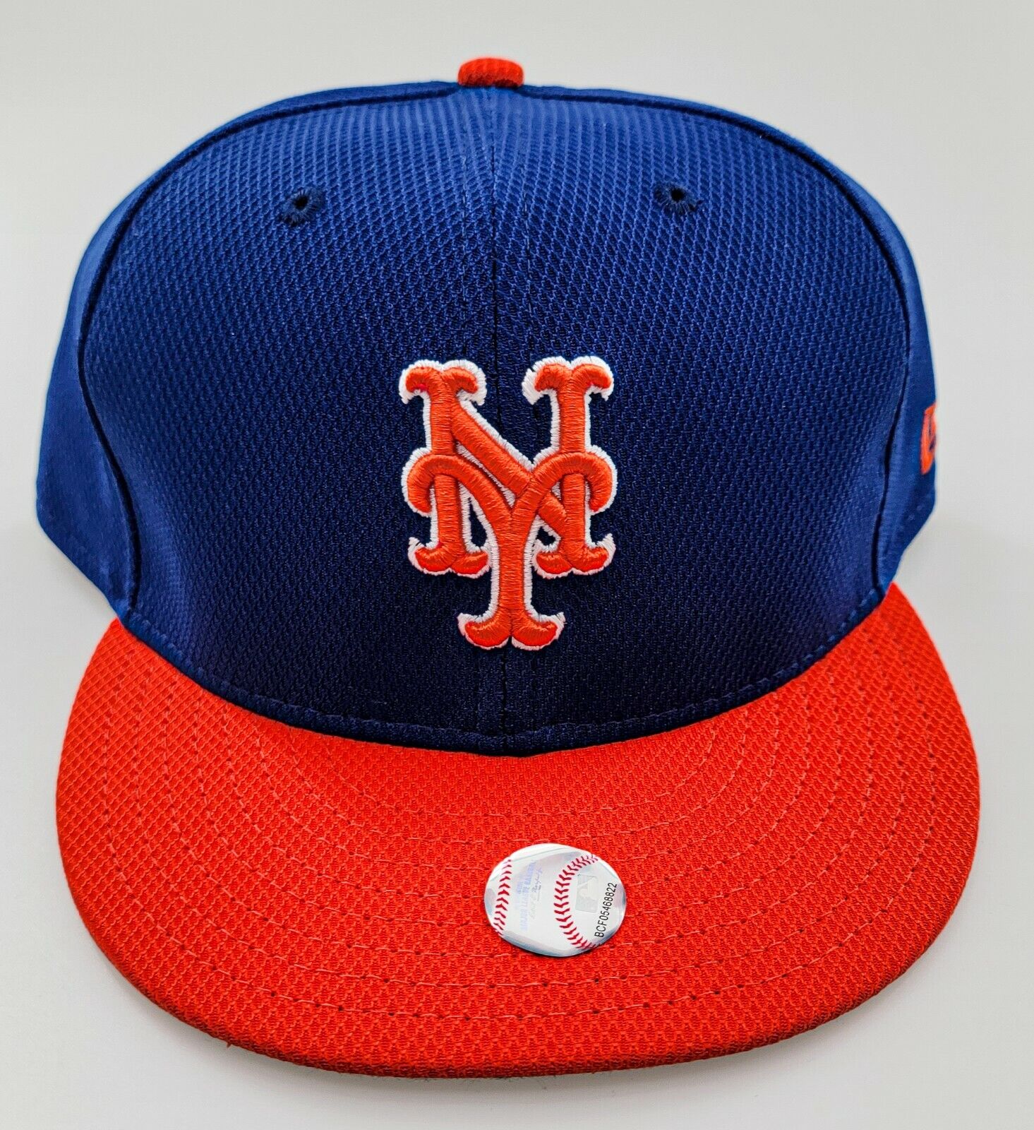 New NY Mets New Era 59Fifty On-Field Fitted Hat Sz 7 7/8 - Mets Blue /  Orange
