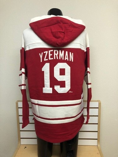 DETROIT REDWINGS 47 Brand Superior Lacer Hoodie Hockey Style Steve Yzerman #19