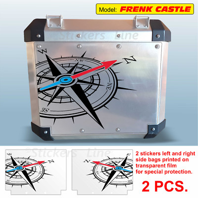 Adesivi valigie BMW bussola borse alluminio R1200GS Adventure Mod