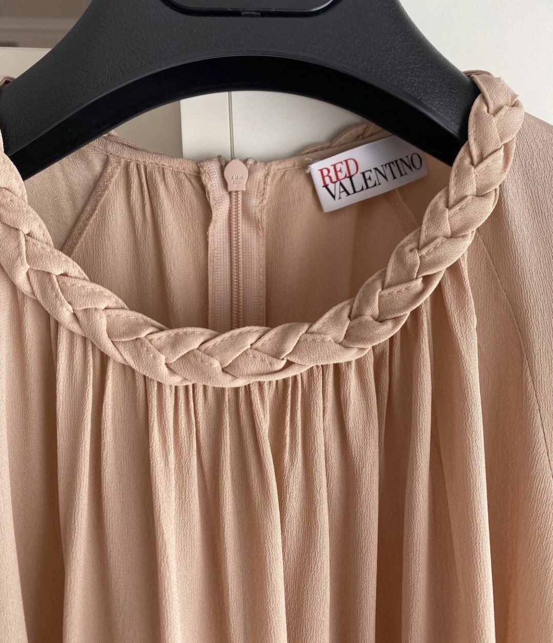 Abito ROSSO Valentino Garavani Mini Biege A Line 100% Viscosa Taglia 40It