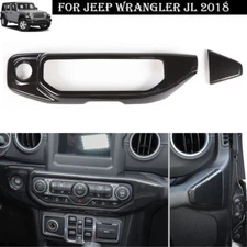 2pcs Carbon Fiber Air Condition Switch Panel Trim Cover For Jeep Wrangler JL 18+