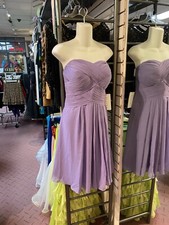 0s18 USsize18 uk20 ,purple Short Bridesmaid Dresses with V Neckline Sleeveless