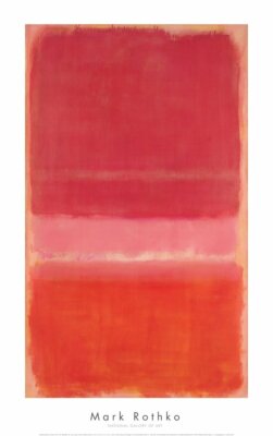 Untitled (Red), c. 1956 by Mark Rothko Gallery Art Print Abstract Poster 35x22