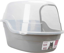 Extra Large Gray Jumbo Hooded Cat Litter Box for Ultimate Privacy