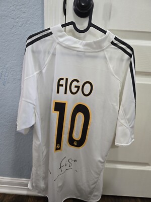 Real Madrid レアルマドリード ユニフォーム サッカーシャツ FIGO 2002-03 Real Madrid Centenary Home Shirt Figo #10 - 5/10 - (L)