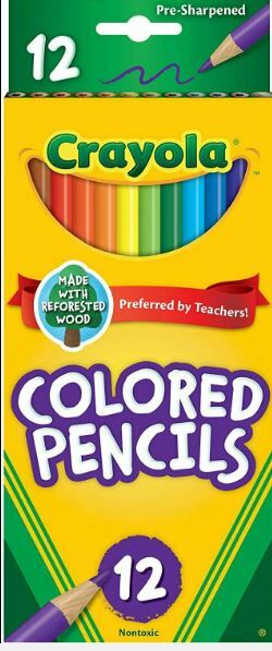 New 10 x Crayola Colored Pencils, 12 Count, Colored Pencil Set Non-Toxic