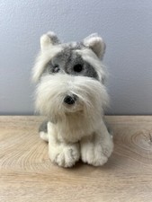 Vintage Russ Berrie 9.5" Schnauzer Puppy Dog Schnaps Plush Stuffed Animal Toy