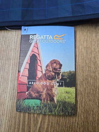 Regatta Arlo Insulated Waterproof Dog Coat Navy Check Size Large - Picture 3 of 10