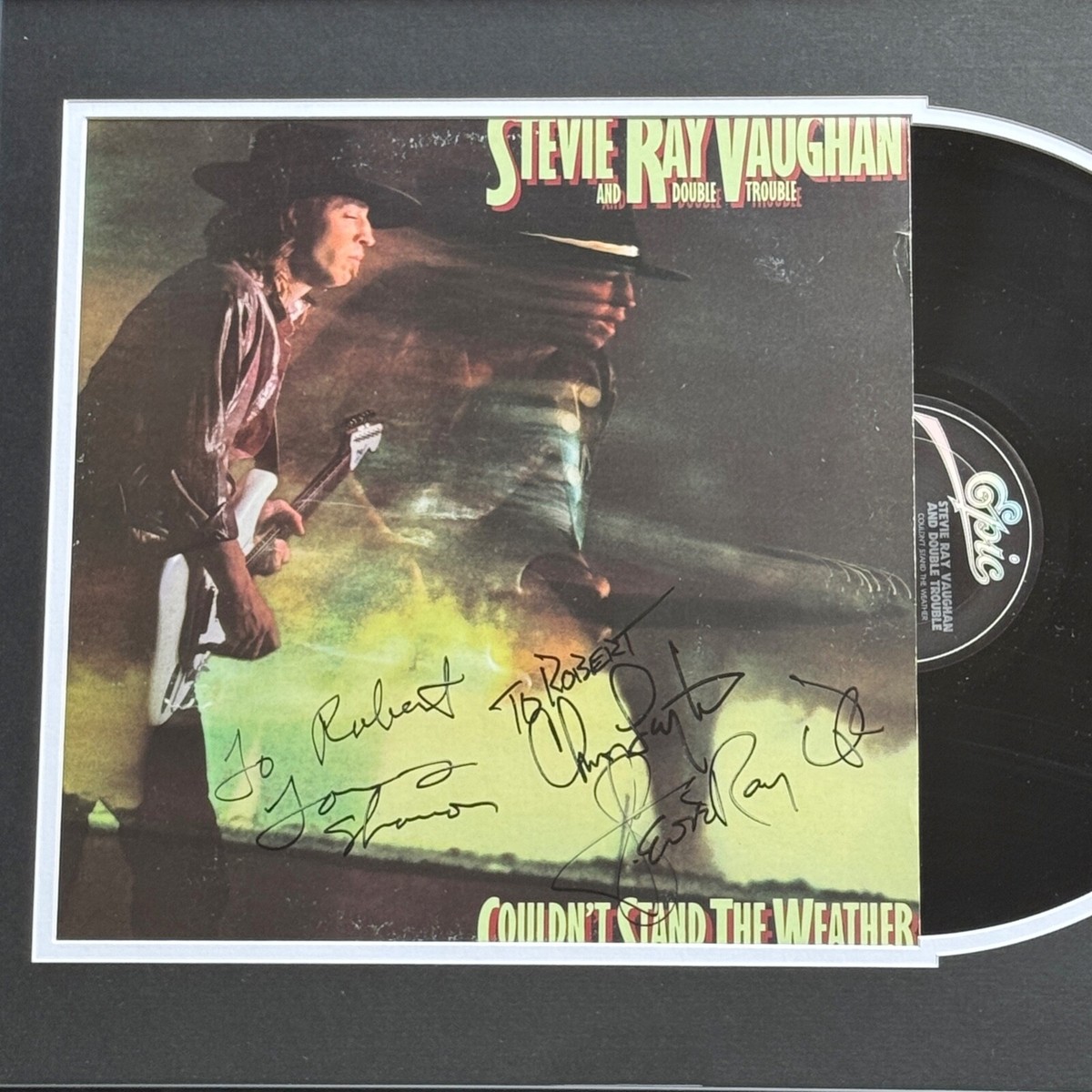 STEVIE RAY VAUGHAN * PSA * Autograph WEATHER LP Album Signed