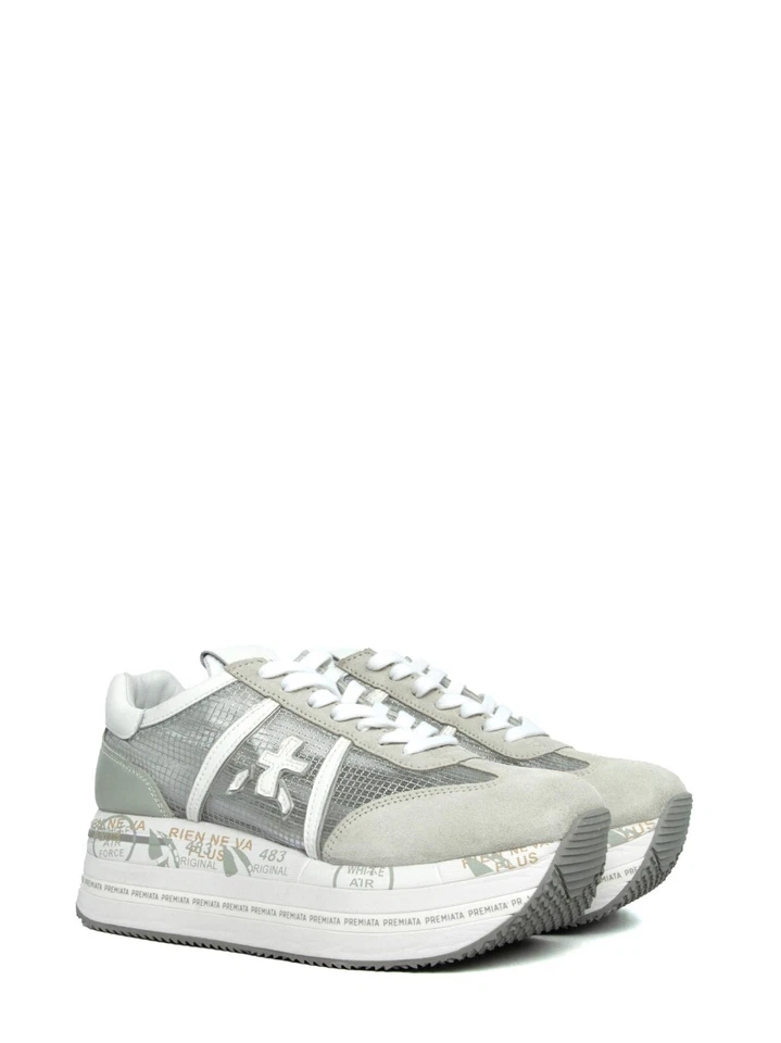 sneakers Premiata donna Beth 6792 IN microrete argento N° 37 38 39 - Immagine 2 di 4