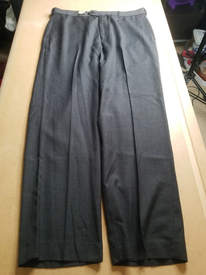 Pantalones de vestir COVINGTON para hombre talla 36x32 gris frente plano mezcla de lana Foto 2 de 4