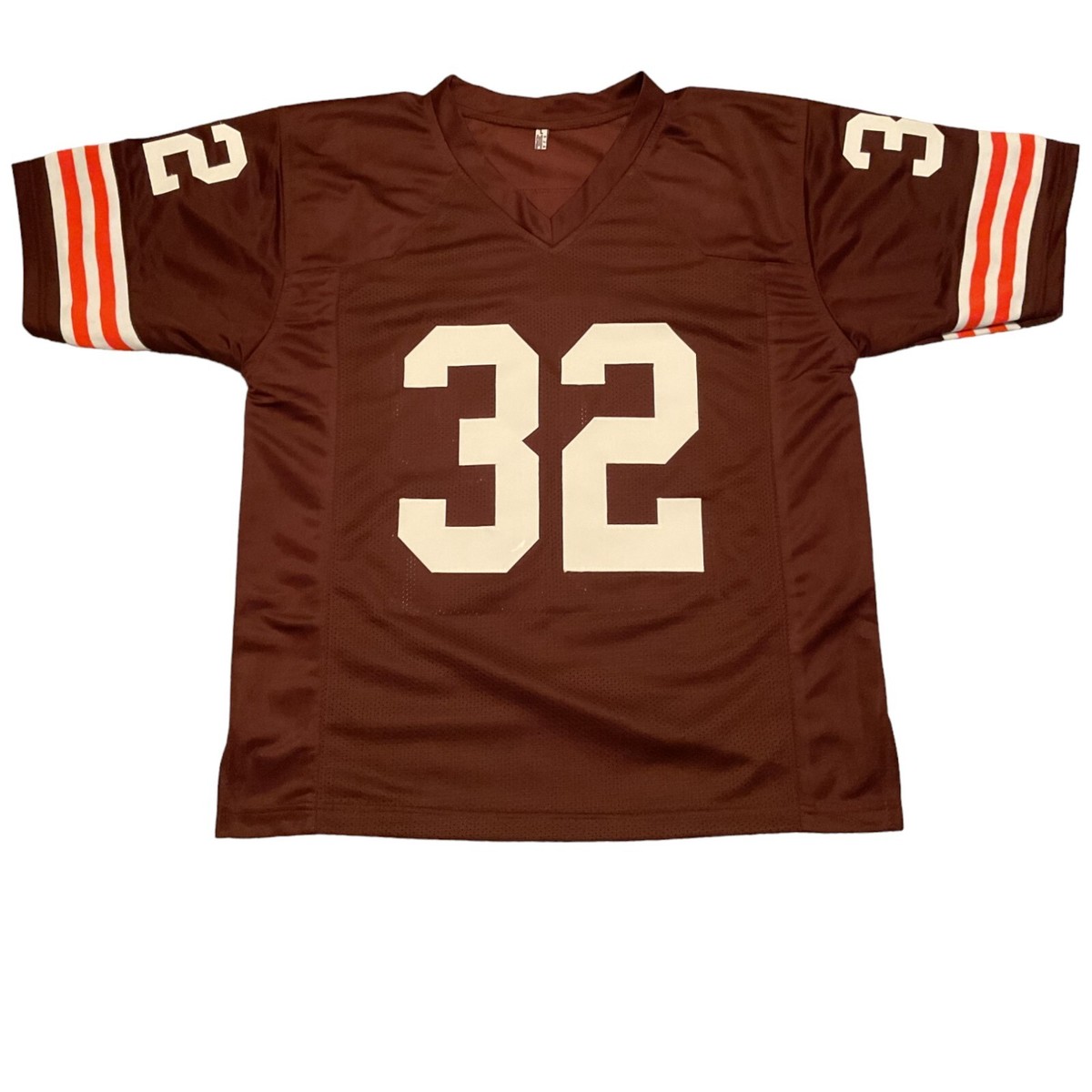UNSIGNED CUSTOM Sewn Stitched Jim Brown Brown Jersey - M, L, XL