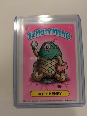 Melty Misfits Jumbo Series Promo Card P1 Hefty Henry Sticker Buff Monster Ebay
