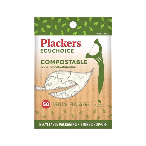 Hilos dentales compostables Plackers EcoChoice, de origen sostenible, sin BPA, - Imagen 2 de 15