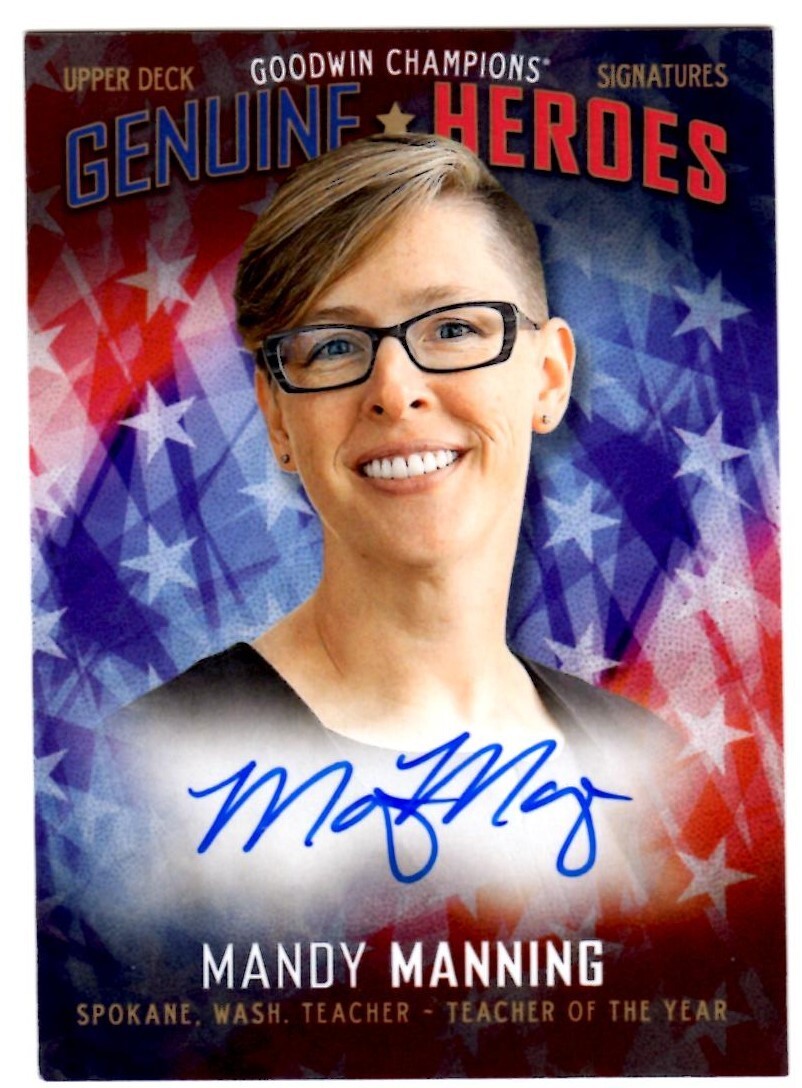 2019 UPPER DECK GOODWIN CHAMPIONS GENUINE HEROES SIGNATURES #GHMM MANDY MANNING