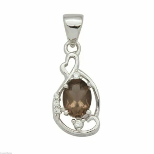 Smoky Quartz Sterling Silver Fine Necklaces & Pendants