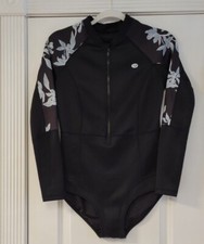 Long Sleeve Zip-Up UV Rashguard Bodysuit Swimsuit Women's Small No Tags Unworn