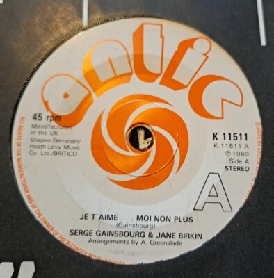JANE BIRKIN & SERGE GAINSBOURG - JE T'AIME...MOI NON PLUS 7'' K11511 ANTIC VG+!