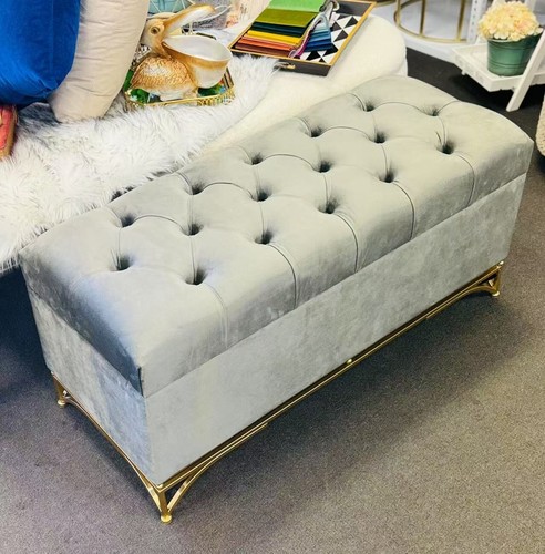 Sunny Decor Storage Ottoman Blanket Box Foot Stool Couch velvet LARGE Chest - Picture 51 of 83