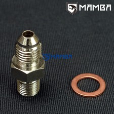 Adapter Fitting 4an To M10x1.0 Turbo Oil Feed For Garrett Gt15 Gt17 Gt19 Gt20 Adapter Fitting 4an To M10x1.0 Turbo Oil Feed For Garrett Gt15 Gt17 Gt19 Gt20