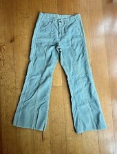 Vintage 70  s Levi  s White Tab Bellbottom Flare Blue Corduroy Pants