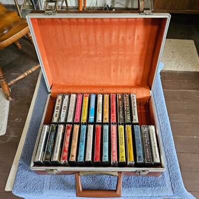 Lot #ADJ: 27 Christmas Music Cassette Tapes 30 Slot Briefcase Carry ...