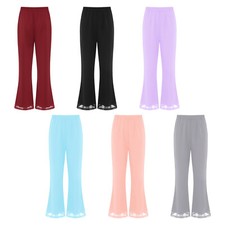 Womens Pants Office Trousers Smooth Flared Bottoms Loose Slim Pants Casual Long