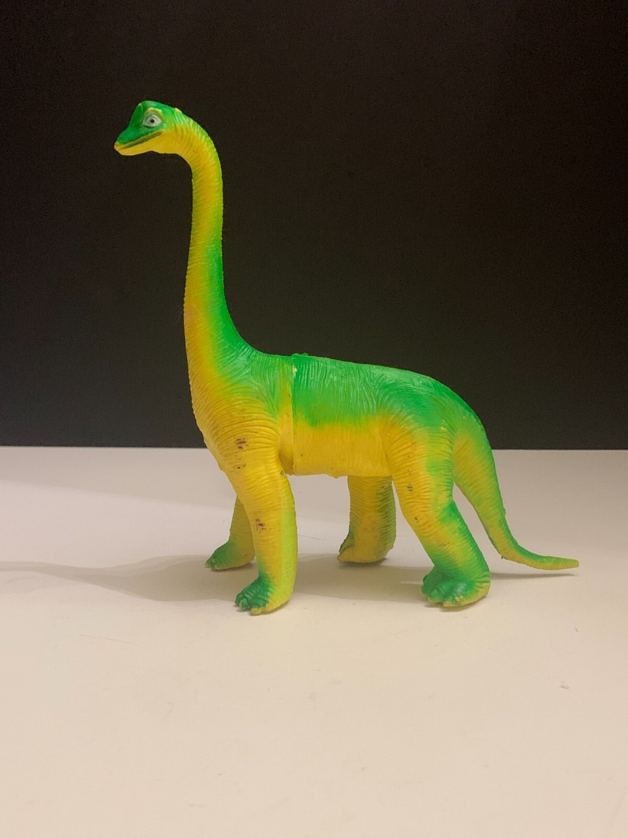 Vintage 1985 Imperial Rubber Green Brontosaurus Dinosaur Figure