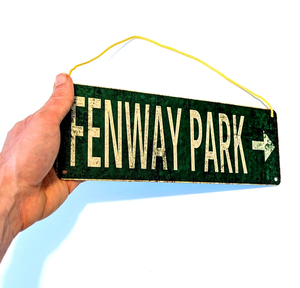 FENWAY PARK SIGN Boston Red Sox Baseball Stadium Metal Street Decal ~10.5"x3.5" - Image 3 of 4