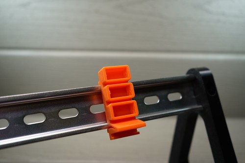 Din Rail Mount for Wago 221 Connectors - 2, 3, 5-Way Options Included ,Clip on - Picture 8 of 10