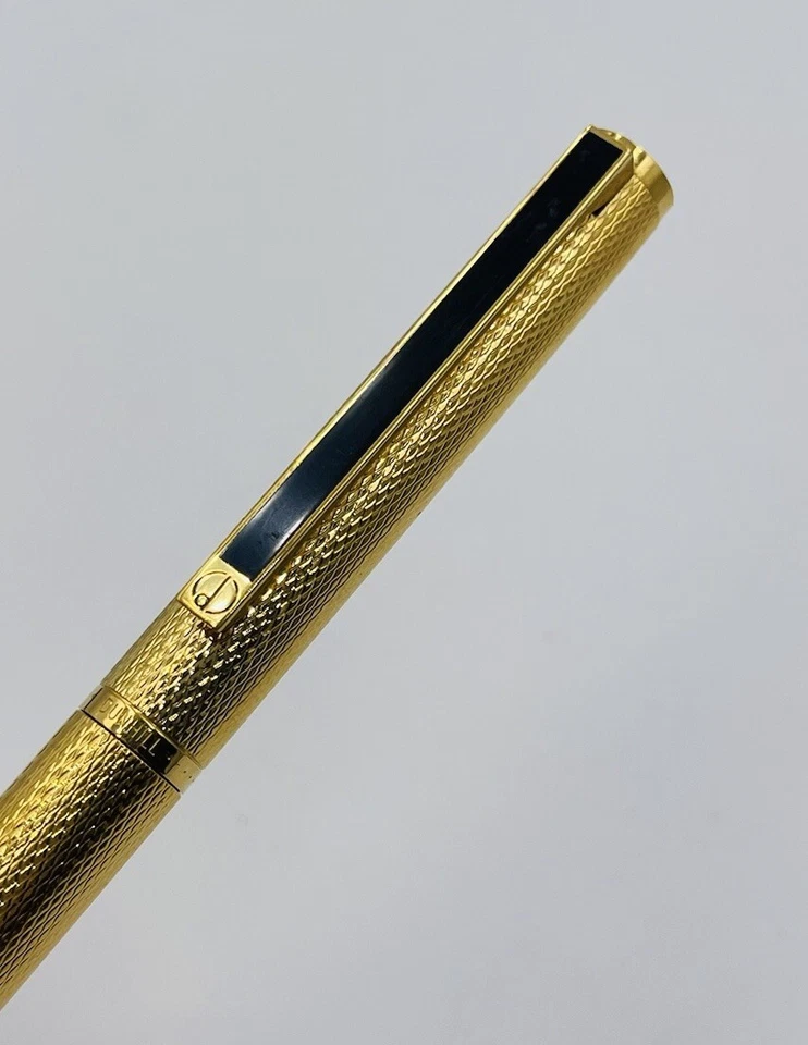 Caneta-tinteiro Dunhill Alemanha vintage folheada a ouro Gemline - Imagem 2 de 4
