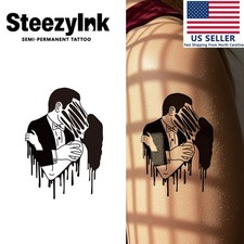 SteezyInk temporary tattoo Melting Embrace last upto 2 weeks 3 x 6 inch