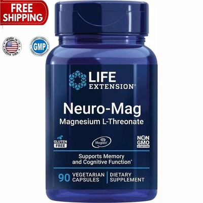 Neuro-Mag Magnesium L-Threonate from 2000 mg Magtein - Life Extension 90cap 1Pcs