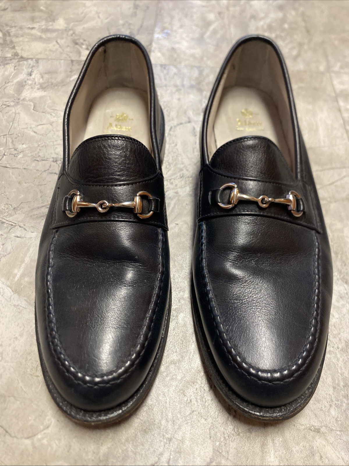Alden 5727F Black Calfskin Horse Bit Loafer