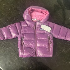 Patagonia Baby Hi-Loft Down Hoody Puffer Jacket Purple 3-6 Mo NWOT B10006-7 