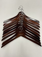 Polo Ralph Lauren Wooden Wood Lacquered Curved 18 inch Hangers - Lot of 10 -