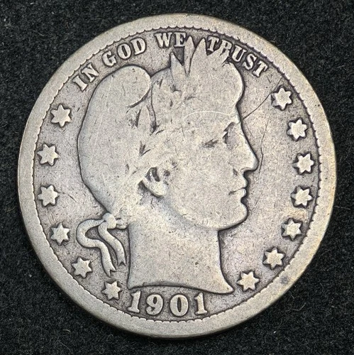 1901 25C Barber Quarter