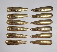 Lot of 12 Trolling Spoons 3 1/2" Lil' Thumper Gold Hammered - FREE SHIPPING 