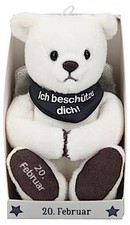 Depesche 8139.051 - Schutzengel Bär aus Plüsch, ca. 9 cm, mit Datum 20. Feb ...