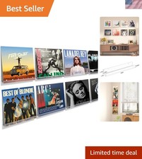 Vinyl Record Display Wall Mount Album Storage for 12 Inch Frame Display with Cle