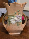 Roseville Pottery Cosmos Vase  950-8 With Gold Label Factory MINT